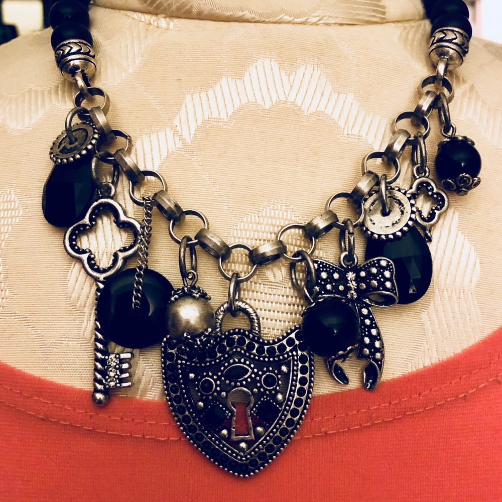 BACK TO BUSINESS SALE! Steampunk charm necklace